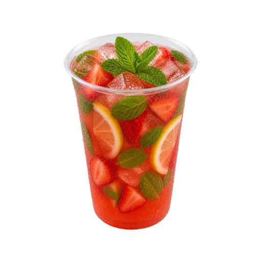Limonada cu menta si capsuni