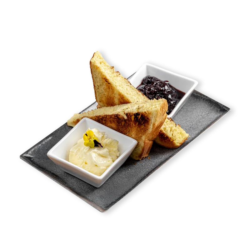 Toast Prăjit cu Unt și Dulceață