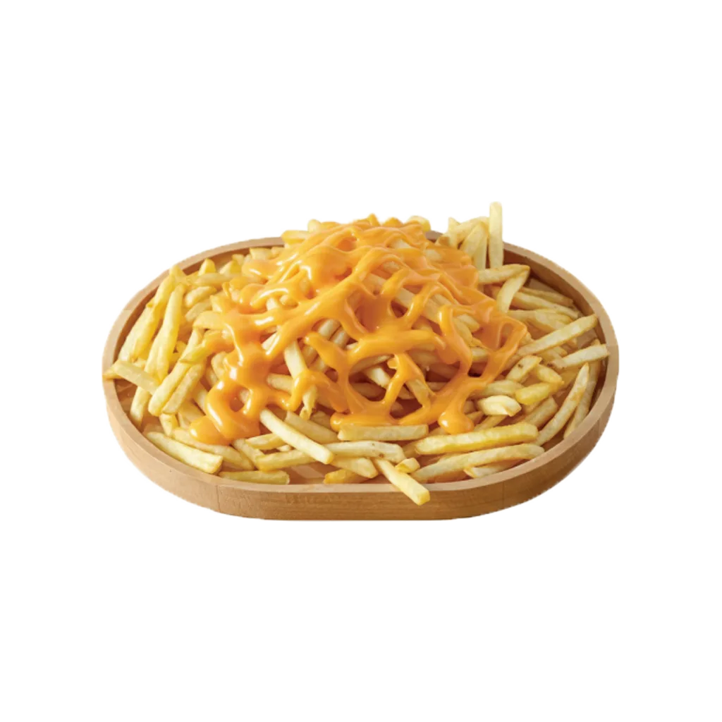 French fries cu sos cheddar