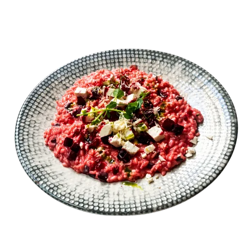 Beetroot & goat cheese risotto