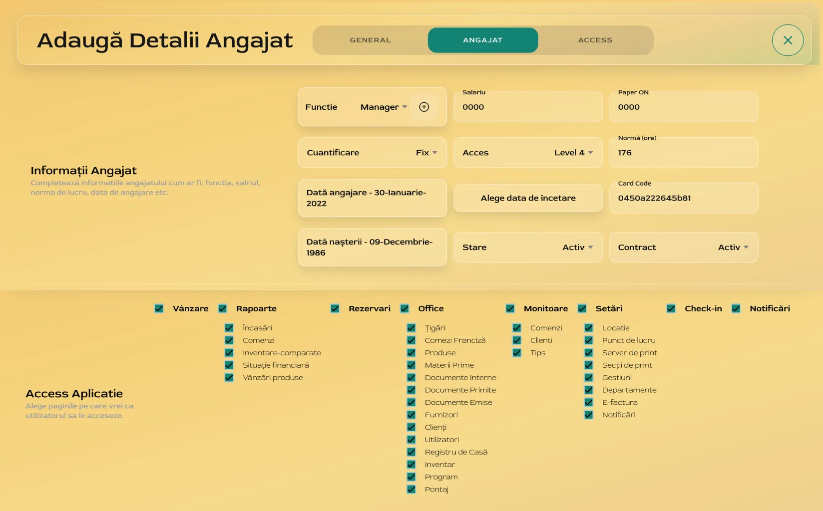 Gestionare utilizatori