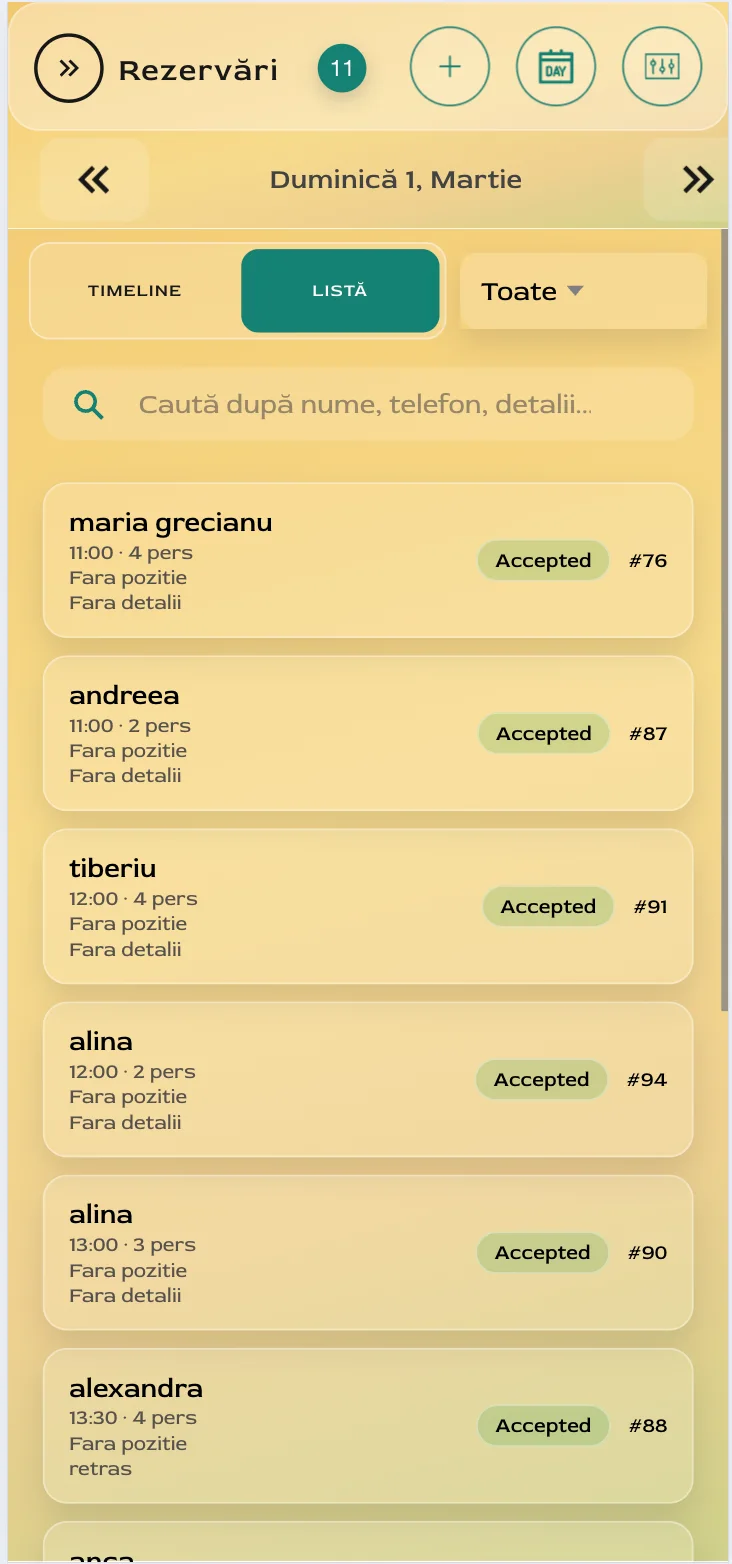 FlowManager Rezervări