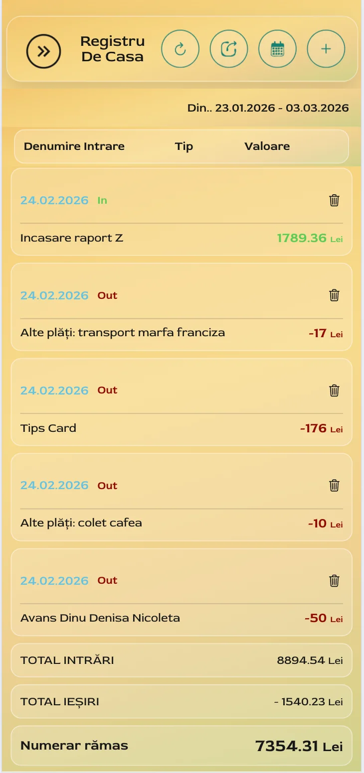 FlowManager Registru de casă